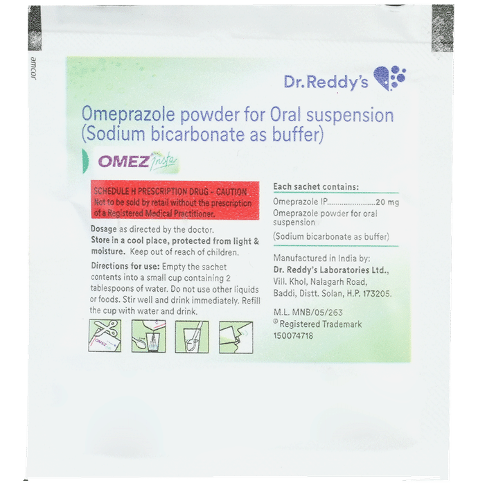 Omez Insta Mint Flavour Powder For Oral Suspension