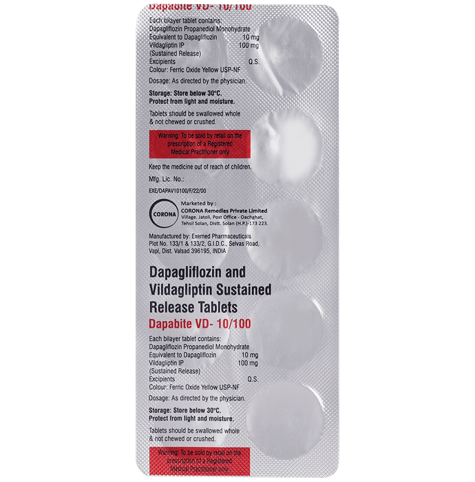 Dapabite VD-10/100 Tablets SR
