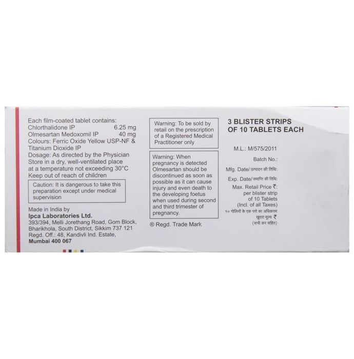 CTD O 6.25/40 Tablet