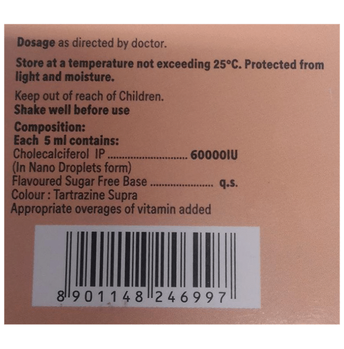Kidrich D3 Mango and Mint Flavour Sugar Free Oral Solution