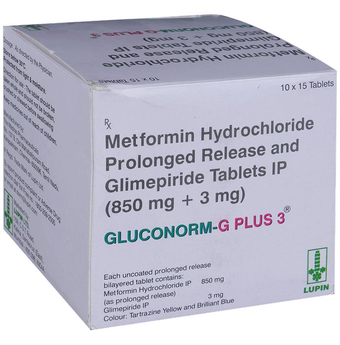 Gluconorm-G Plus 3 Tablets PR