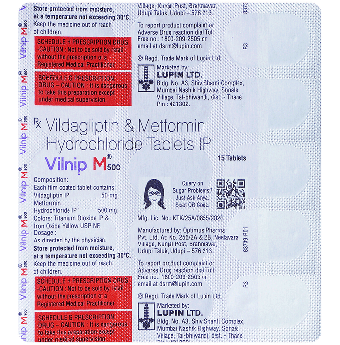 Vilnip M 500 Tablets