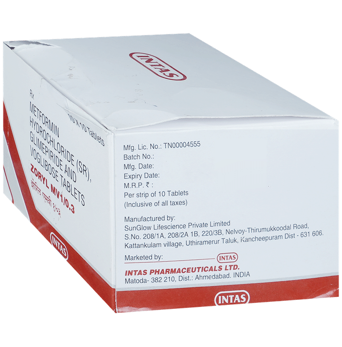 Zoryl MV 1/0.3 Tablets SR