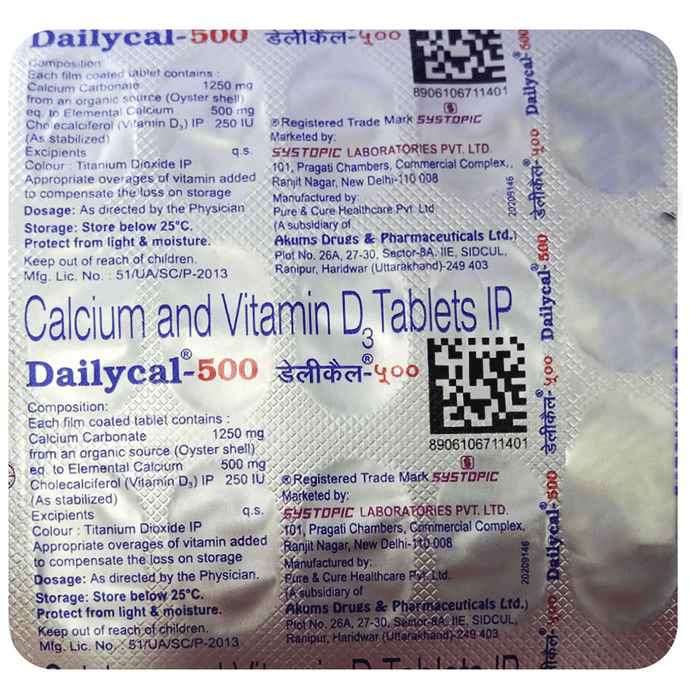 Dailycal 500 Tablets