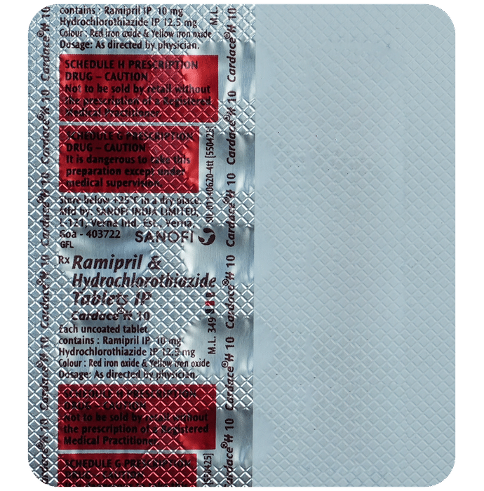 Cardace H 10 Tablets