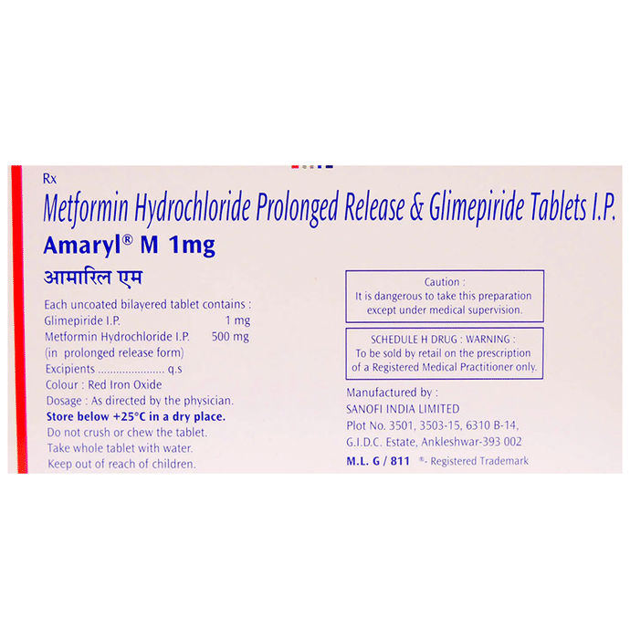Amaryl M Tablets PR