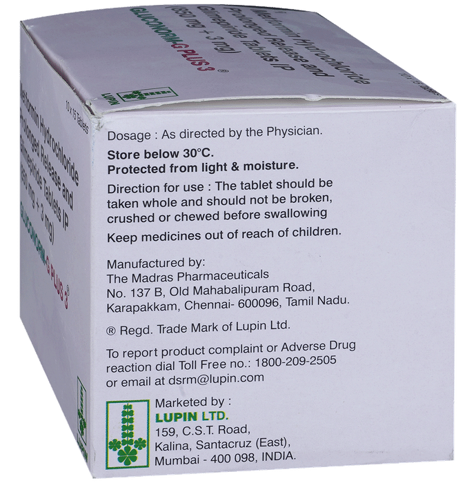 Gluconorm-G Plus 3 Tablets PR