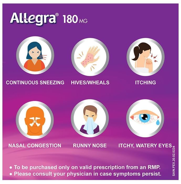 Allegra 180mg Tablets