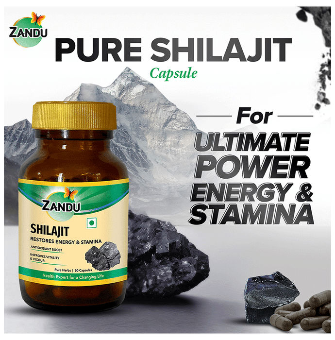 Zandu Shilajit Pure Herbs Himalayan Shilajeet, Boosts Immunity, Strength and Stamina
