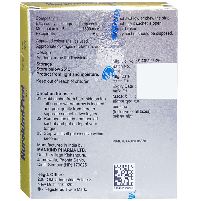 Nurokind-Fast Sugar free Strips