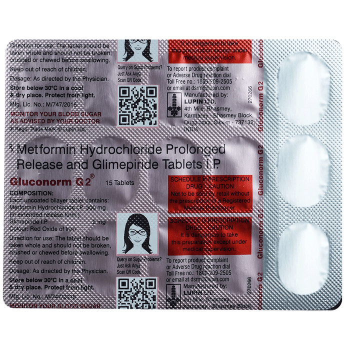 Gluconorm G2 Tablets PR