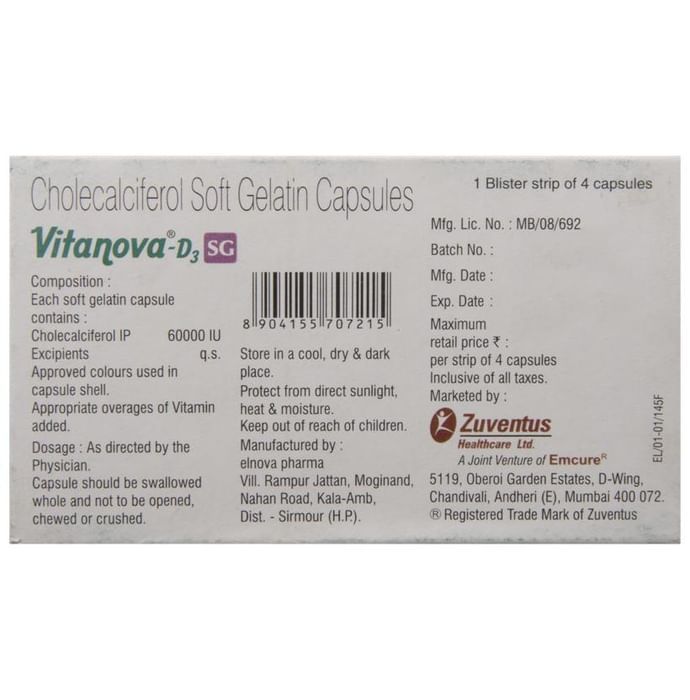 Vitanova-D3 SG Capsules