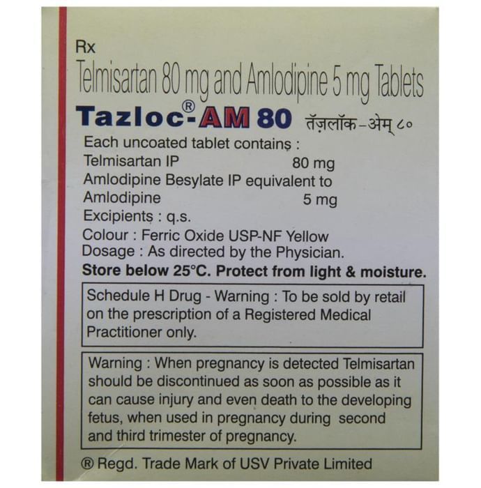 Tazloc-AM 80 Tablets