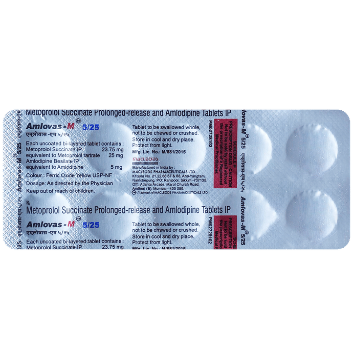 Amlovas - M 5/25 Tablets PR