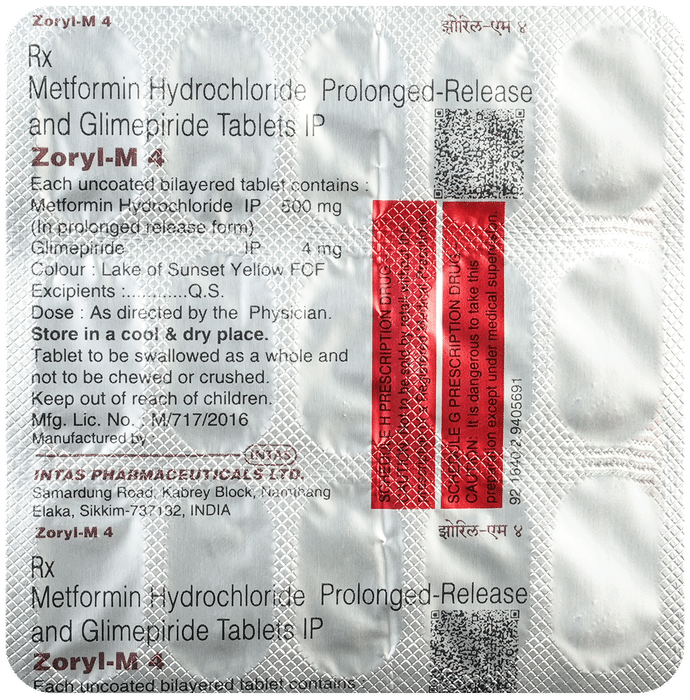 Zoryl M4 Tablets PR