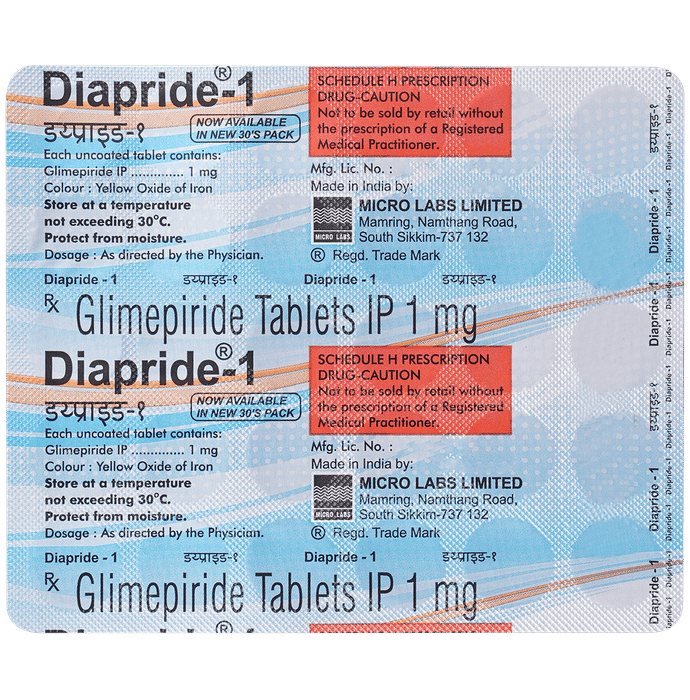Diapride 1 Tablet