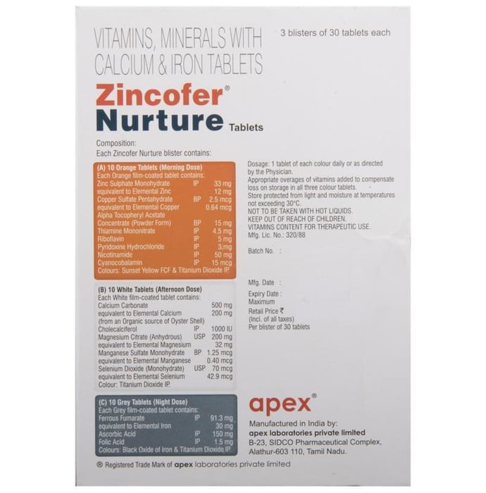 Zincofer Nurture Tablets