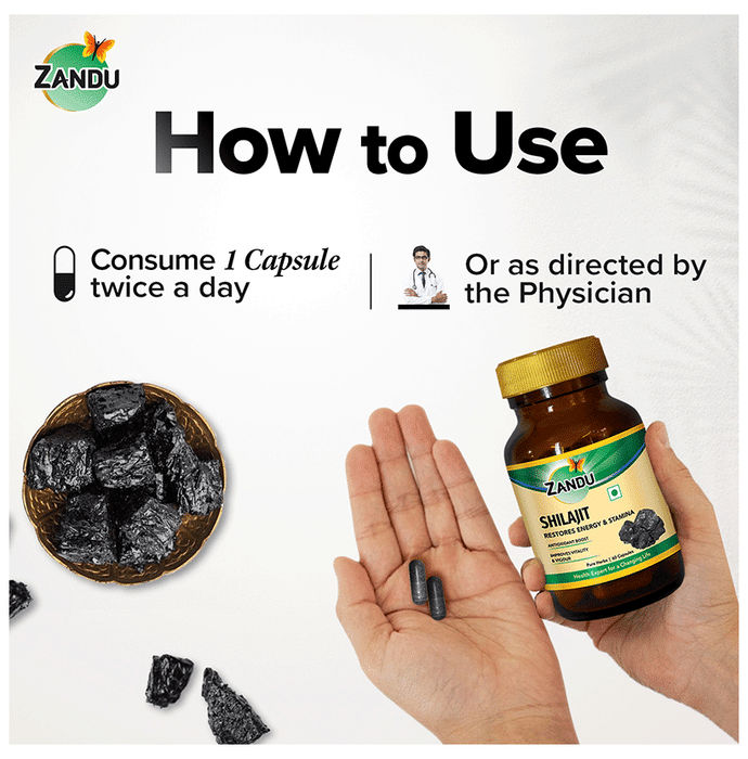 Zandu Shilajit Pure Herbs Himalayan Shilajeet, Boosts Immunity, Strength and Stamina