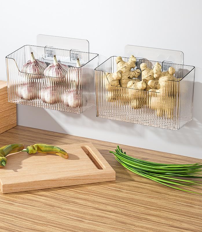 New Dawn Set Of 2 Fridge Door Organiser Fridge Storage Boxes Containers Coriander Storage