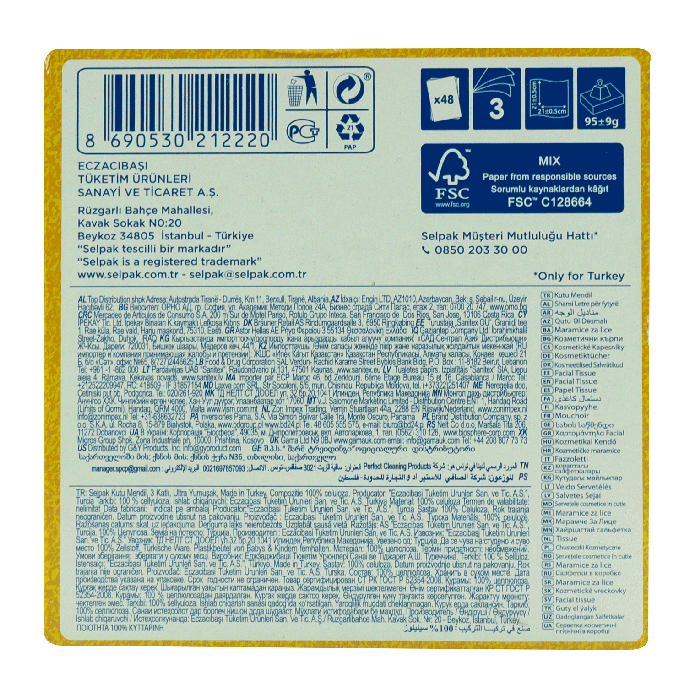 Selpak Facial Tissues Botq 48 Sheets