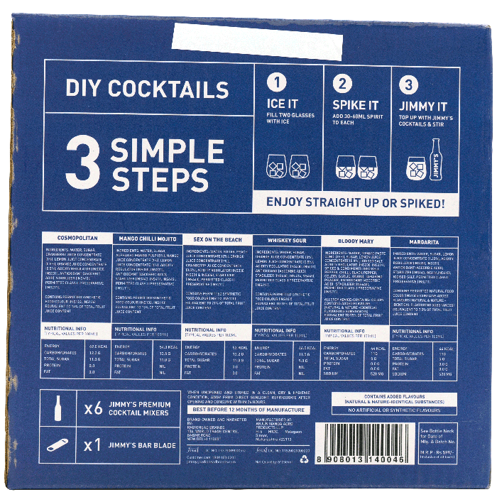 Jimmy's Cocktails Festive Byob With Bar Blade