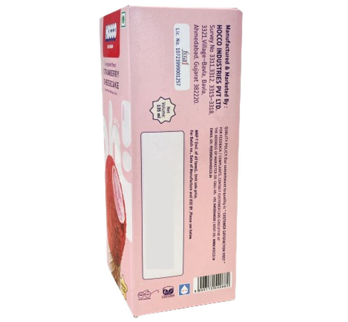 Hocco Strawberry Cheese Cake Ice Cream Cone 135 ml Combo