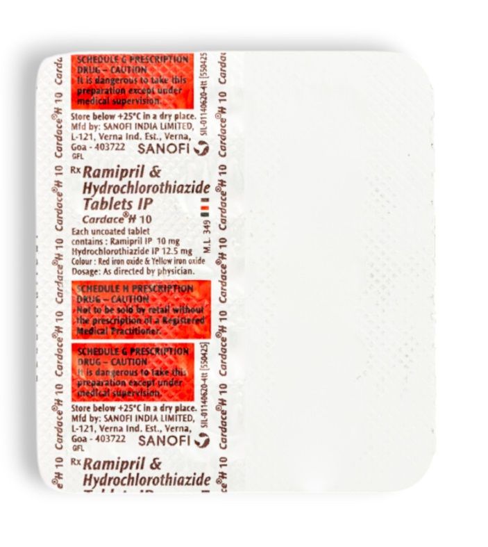 Cardace H 10 Tablets