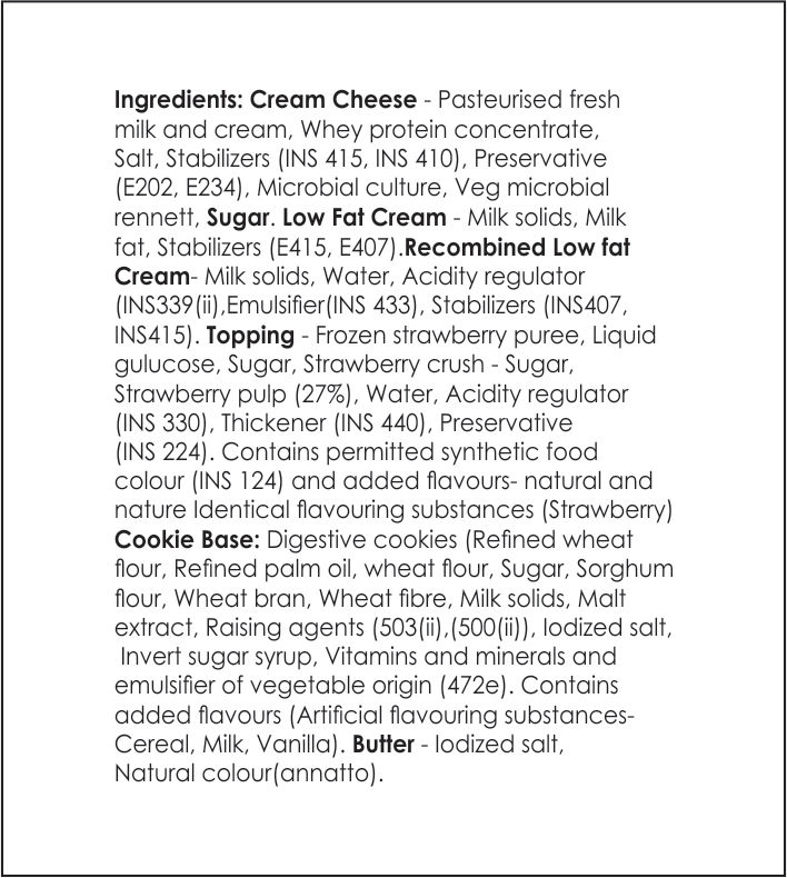 Zep Cake Strawberry Cheese Cake