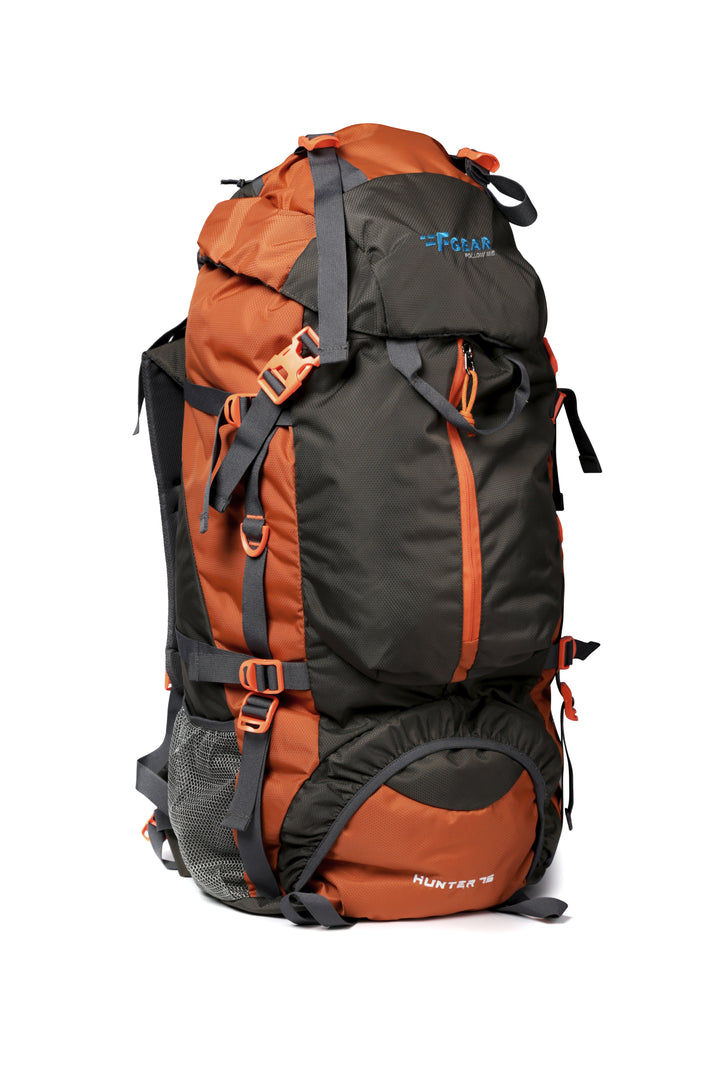 F Gear Unisex Polyester 75 L Sturdy Handle Rucksack | Grey and Orange - Free Size