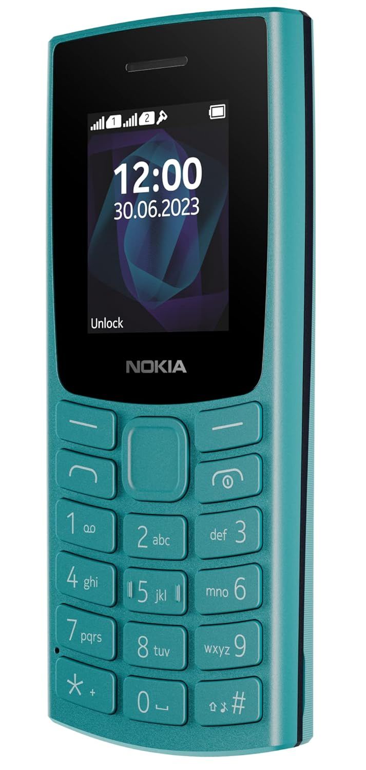 Nokia 105 Classic Single Sim Keypad Mobile | 1.7" Display | 800mAh Battery | Built in UPI | Cyan