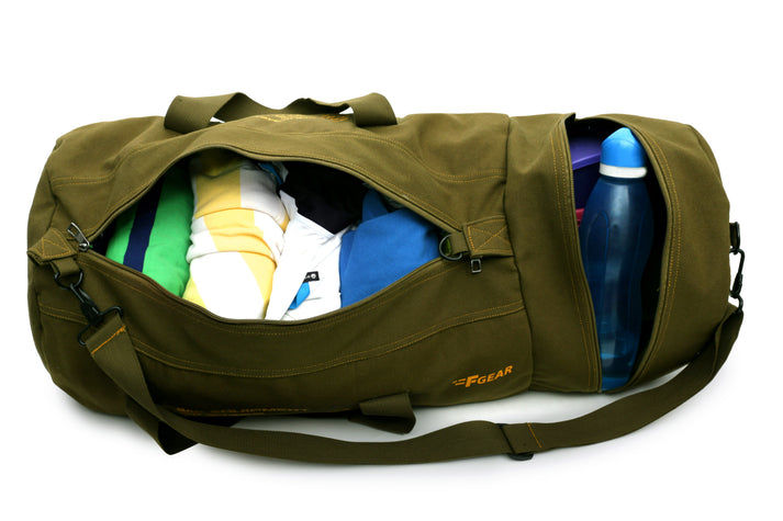 F Gear Unisex Canvas 74 L Duffle Bag | Olive