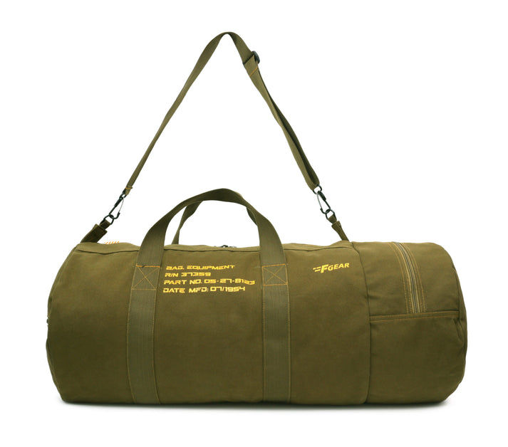 F Gear Unisex Canvas 74 L Duffle Bag | Olive