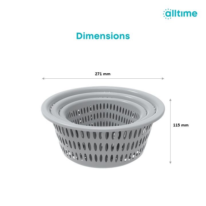 All-Time Easy Round Basket Set |3-Piece (Colour May Vary)