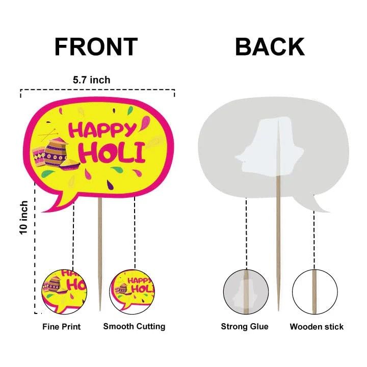 Picfest Happy Holi Decoration Combo with Banner
