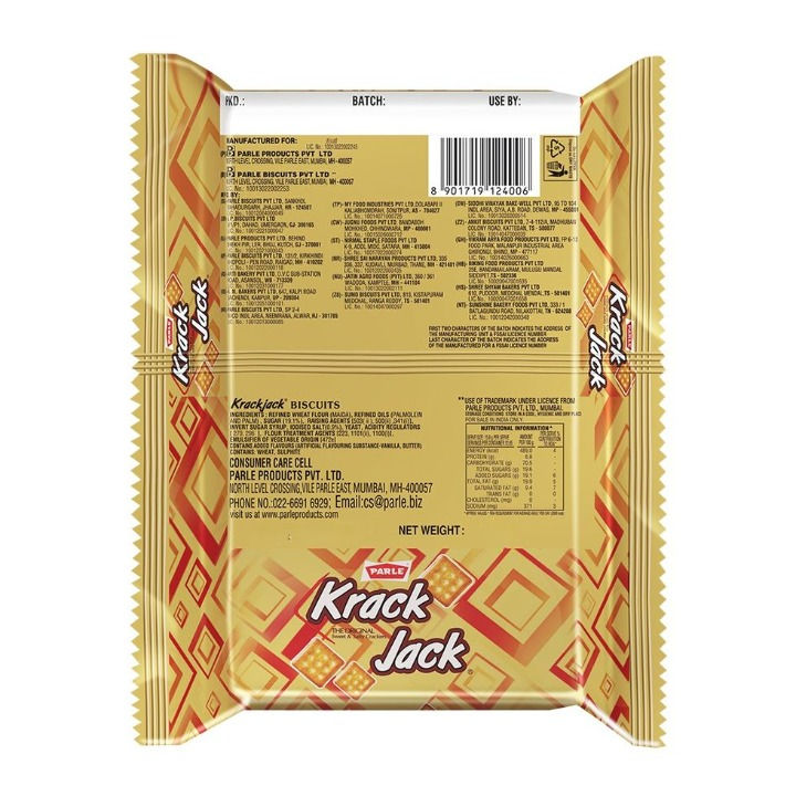Parle Krackjack Biscuits 176 g Combo