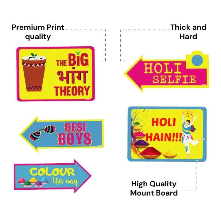 Picfest Happy Holi Decoration Combo with Banner