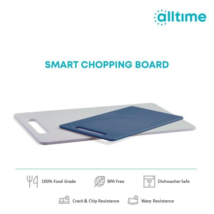 All Time Smart Chopping Board 061 Set Of 2 |240 x 150 x 4mm (Colour May Vary)