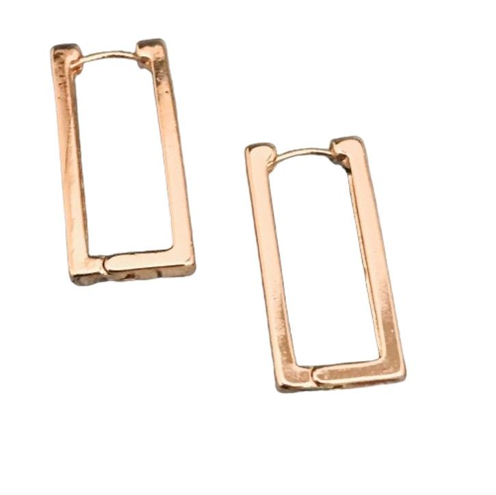 Rectangular Rose Gold Earrings
