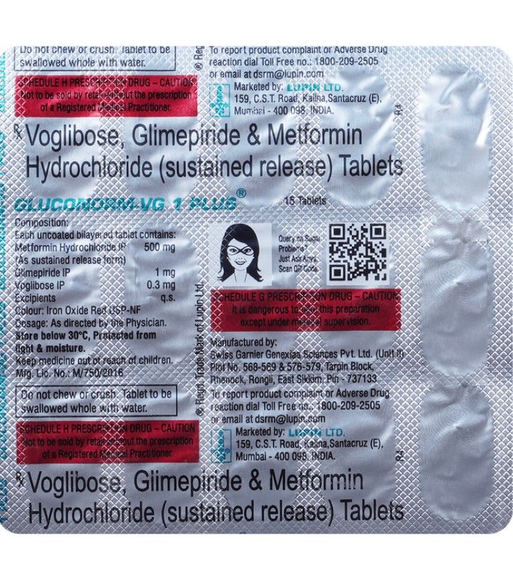 Gluconorm-VG 1 Plus Tablets SR