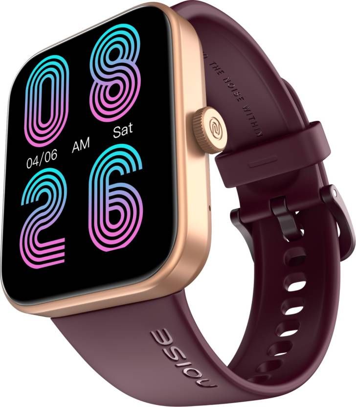 Noise ColorFit Loop Smartwatch with SpO2 Sensor with Bluetooth Calling | 1.85" Display | 2.5D Curved Glass - Deep Wine