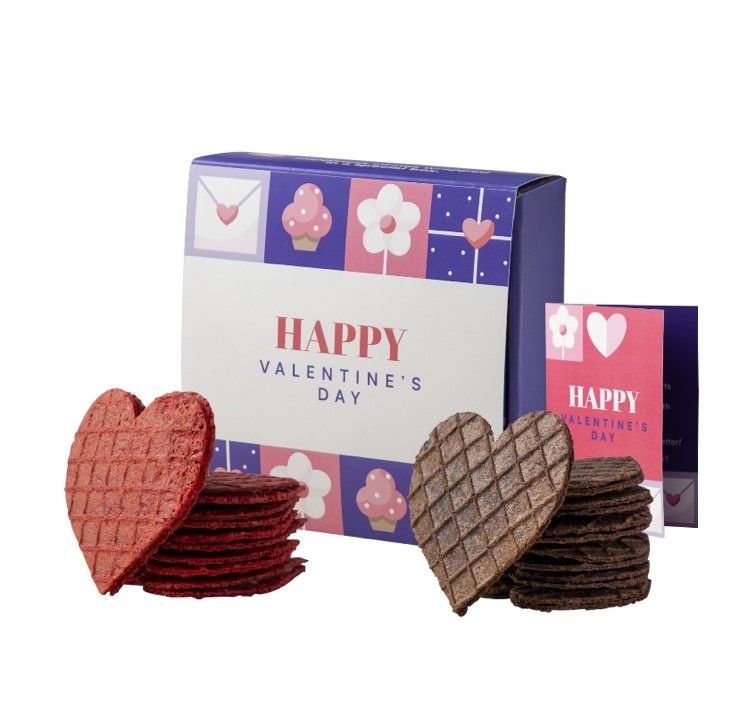 Nova Nova Valentine's Day Special Assorted Heart Shaped Waffle Cookies