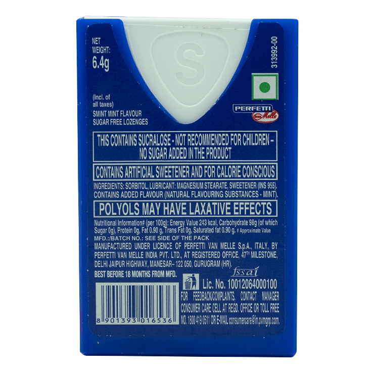Smint Sugarfree - Mint Flavour Lozenges