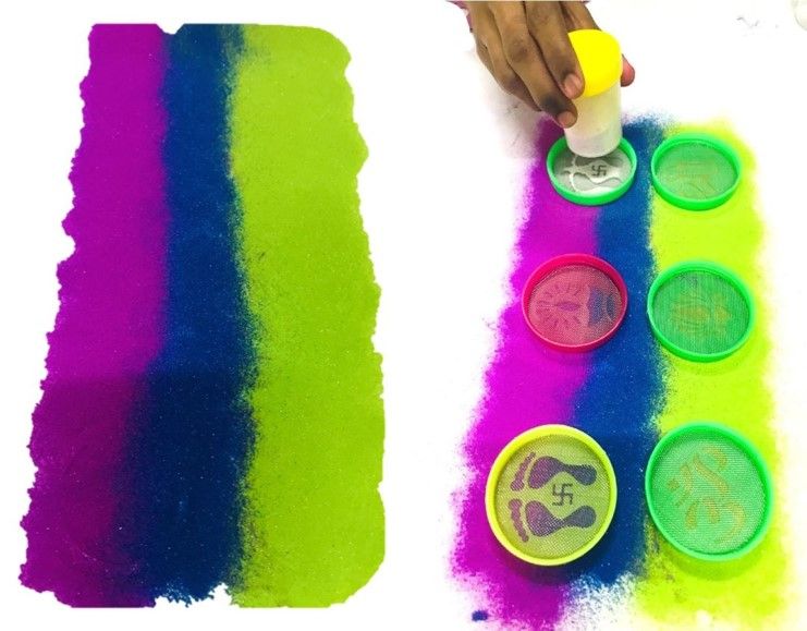 Gullak Rangoli Stencil Stamp Box | Assorted Design