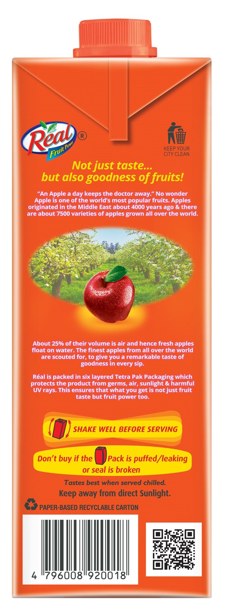 Real Fruit Power Apple Juice