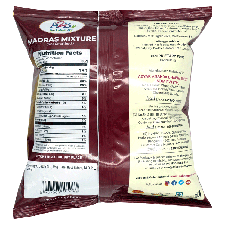 A2B Madras Mixture