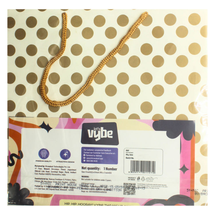 Let's Vybe Paper Bags Small Printed