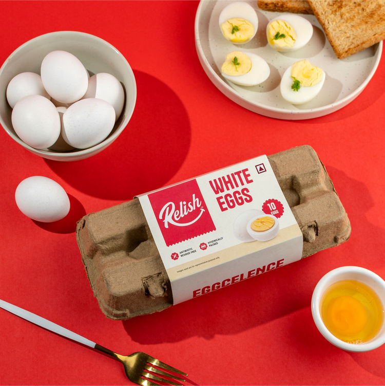 Lifelong Egg Boiler 360-Watt (Transparent And Silver Grey)(1pc) & Relish White Eggs(10pc) Combo