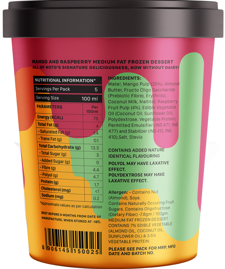 Noto Vegan Mango & Raspberry