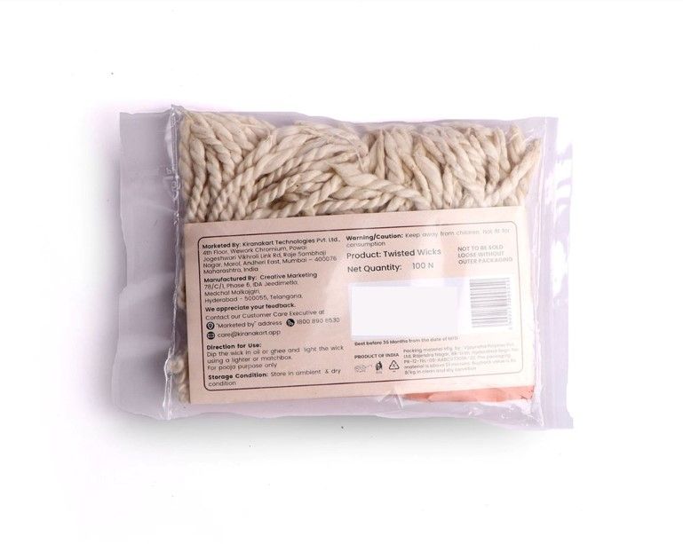 Jai Kashi Jumbo Twisted Cotton Wicks