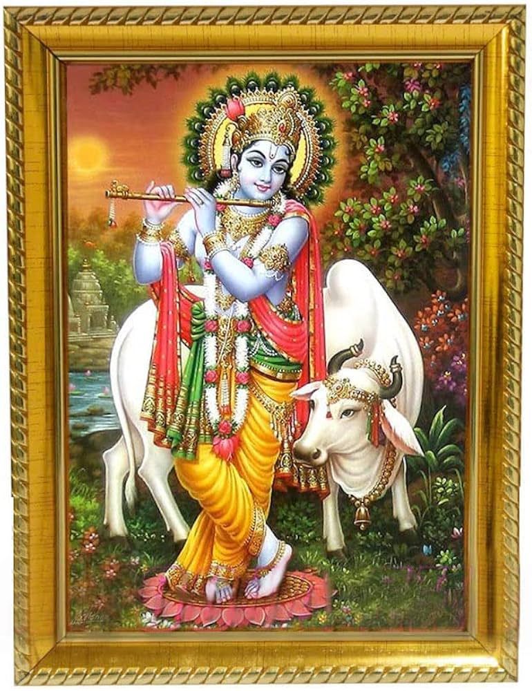 Oye Happy DIVINE VIBES Shree Krishan Deity Photo - 15 cm x 20 cm